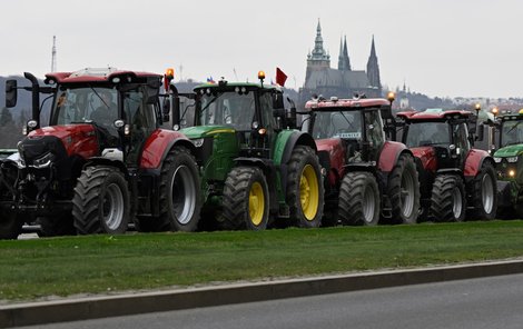 Protest zemědělců na pražské Letné (7.3.2024)