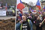 Zemědělci čtvrtečním protestem zablokovali pražskou dopravu. (7.3.2024)