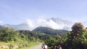 Nejvyšší malajsijská hora Kinabalu