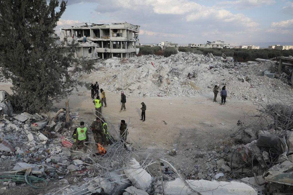 Zničené syrské město  Jandaris. (11.2.2023)