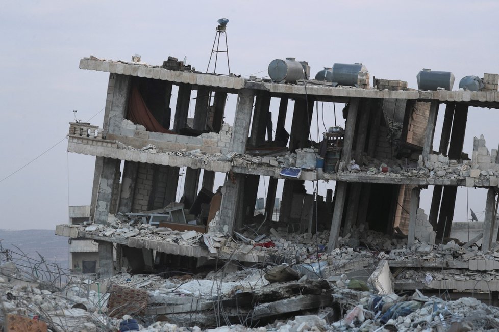 Zničené syrské město  Jandaris (11.2.2023)