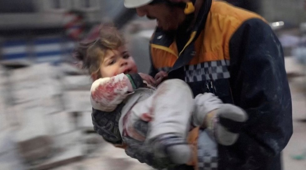 Ničivé zemětřesení v Sýrii (6.2.2023)