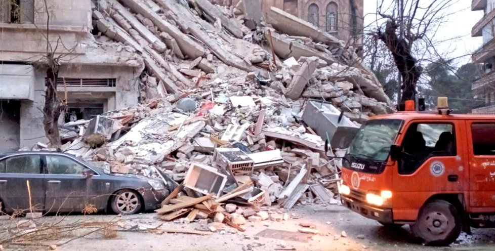 Ničivé zemětřesení v Sýrii (6.2.2023)