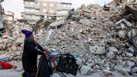 Následky ničivého zemětřesení v tureckém městě Antakya. (11.2.2023)