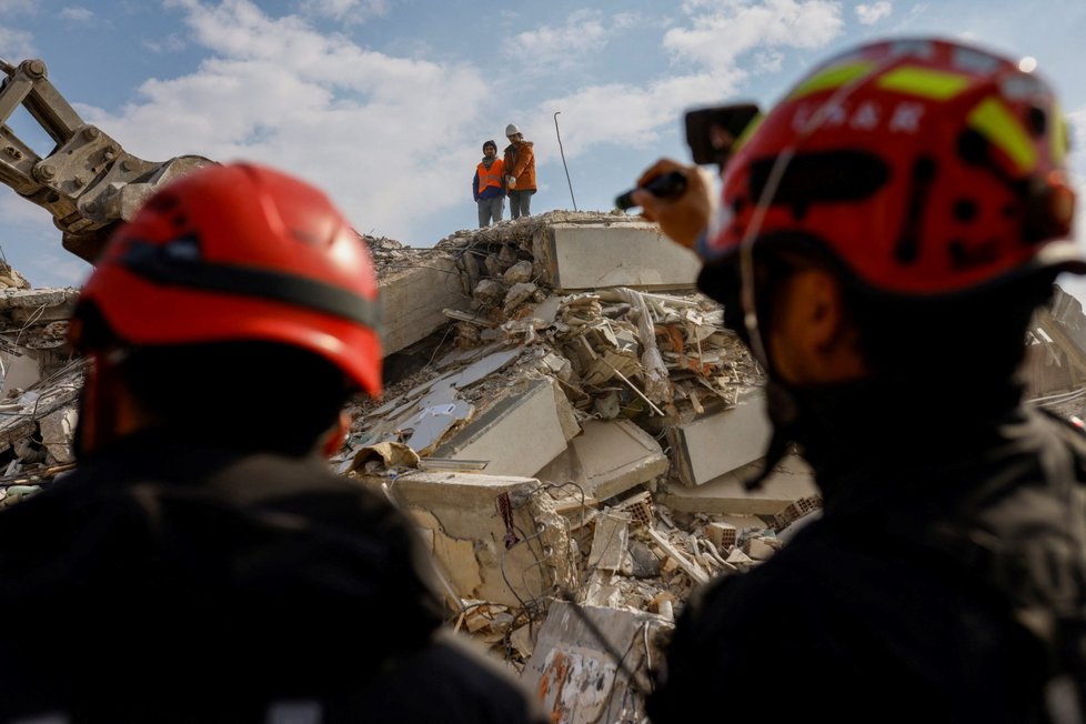 Následky ničivého zemětřesení v tureckém městě Antakya. (11.2.2023)