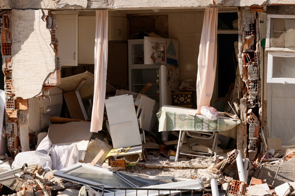 Následky ničivého zemětřesení v turecké provincii Hatay. (10.2.2023)