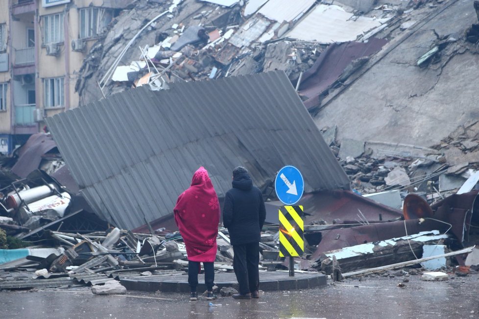 Následky zemětřesení v tureckém Kahramanmarasu (6. 2. 2023)