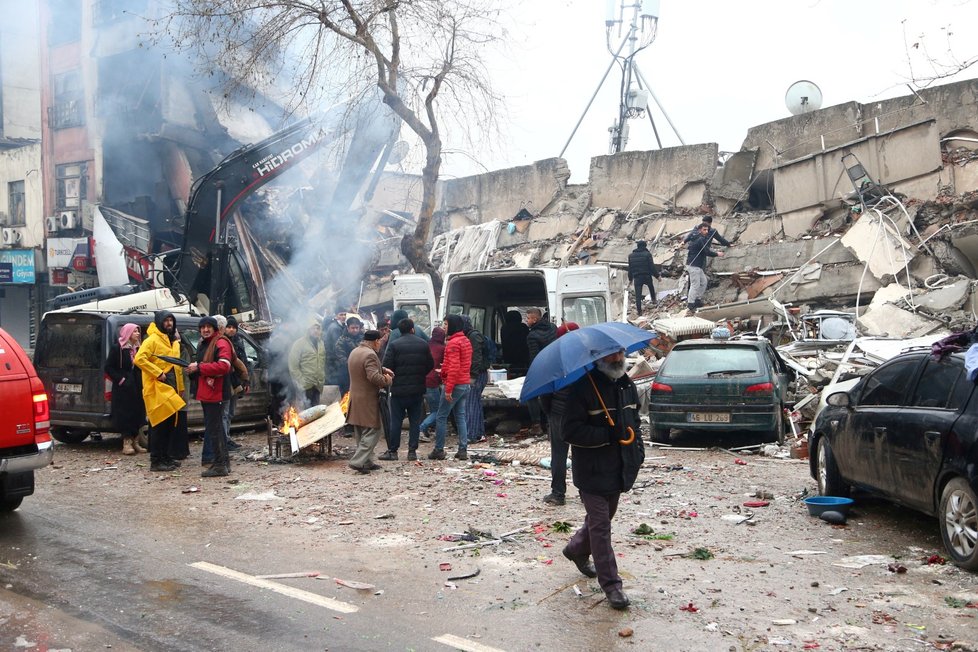 Následky zemětřesení v tureckém Kahramanmarasu (6. 2. 2023)