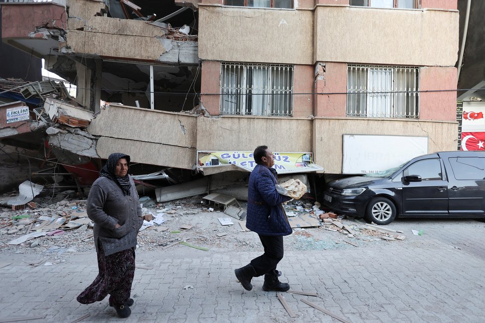 Následky zemětřesení v Turecku (16. 2. 2023)