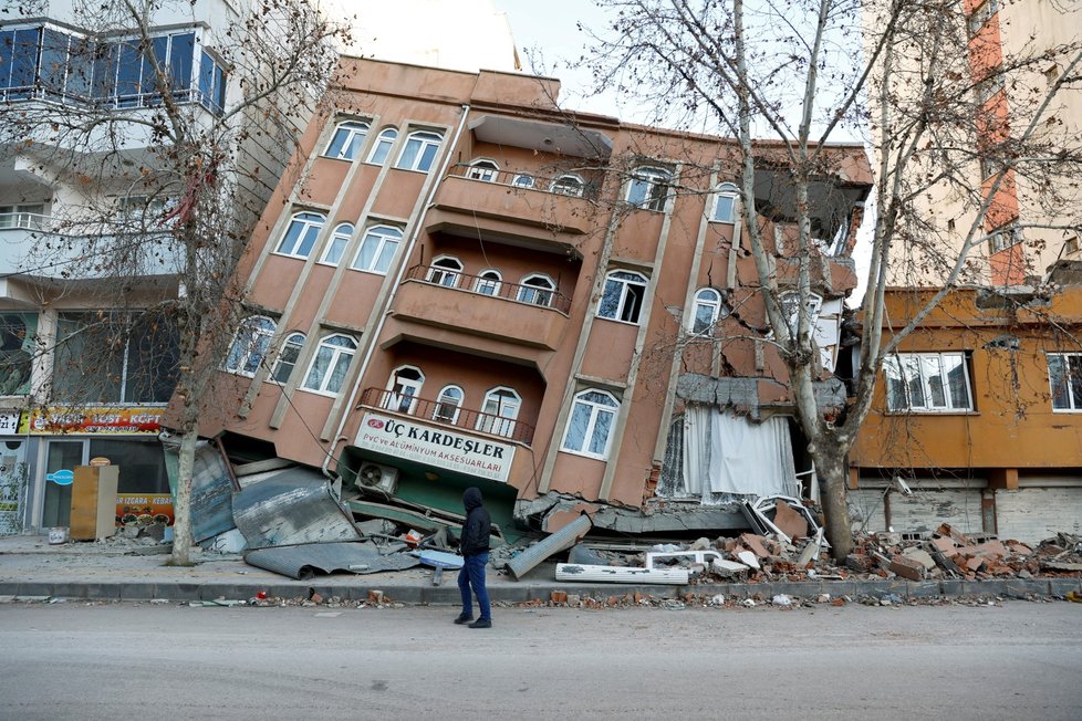 Následky ničivého zemětřesení v Turecku. (9.2.2023)