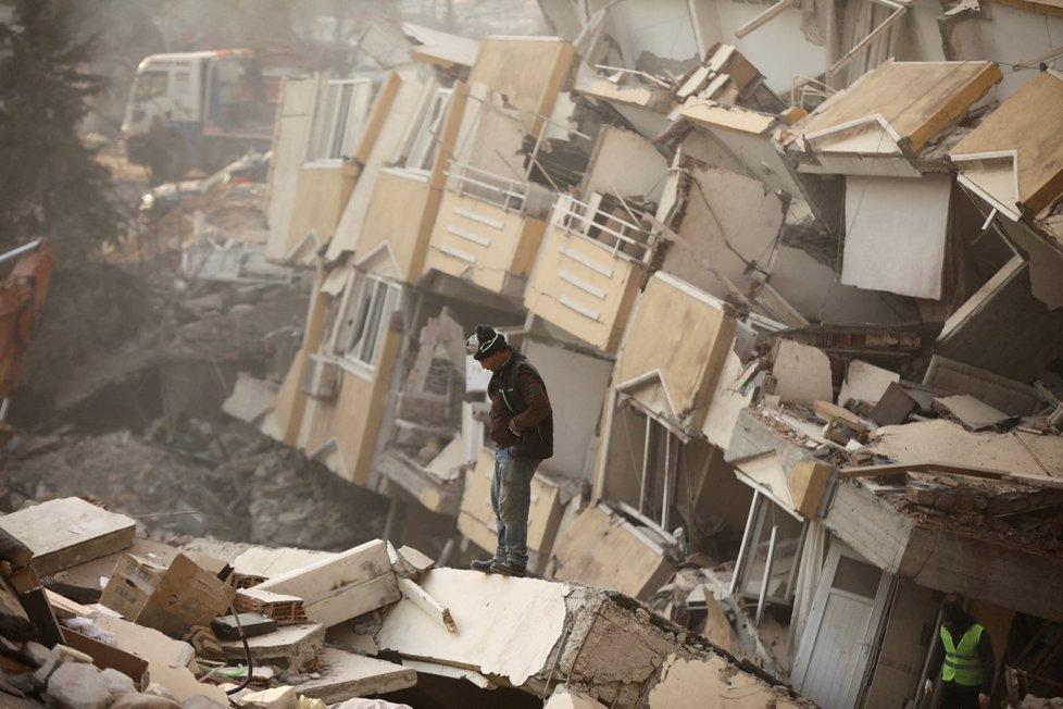 Následky ničivého zemětřesení v Turecku. (11.2.2023)