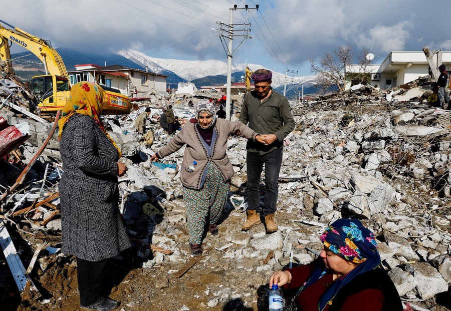 Následky zemětřesení ve městě Gaziantep