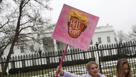 Ve Washingtonu pochodují ženy dovolávající se svých práv.