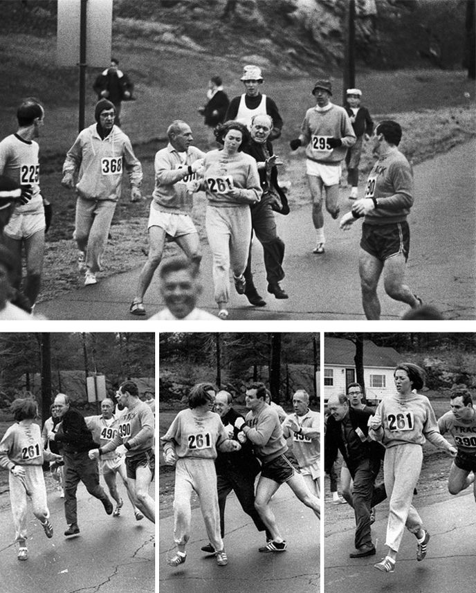 Kathrine Switzer, první žena, která se účastnila Bostonského maratonu (1967)