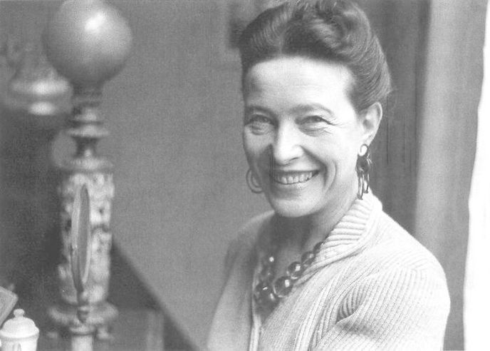 Simone De Beauvoir, francouzská feministka, která napsala v roce 1971 Manifest Of The 343