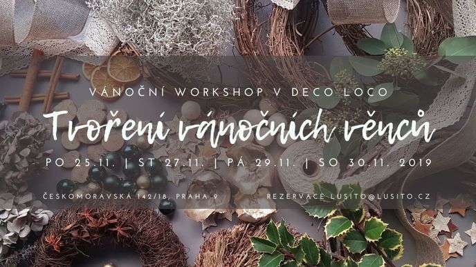 Workshop - Adventní věnec na míru studio DECO LOCO