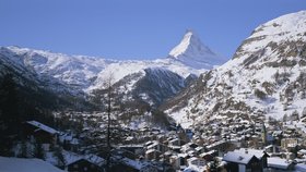 Švýcarská horská vesnice Zermatt.