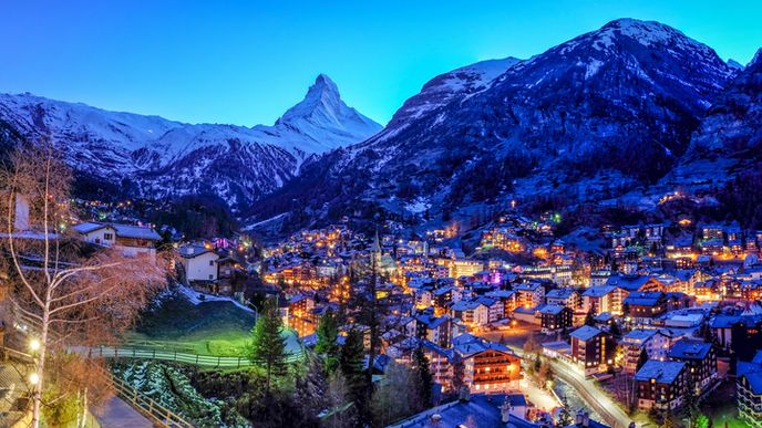 Švýcarské městečko Zermatt