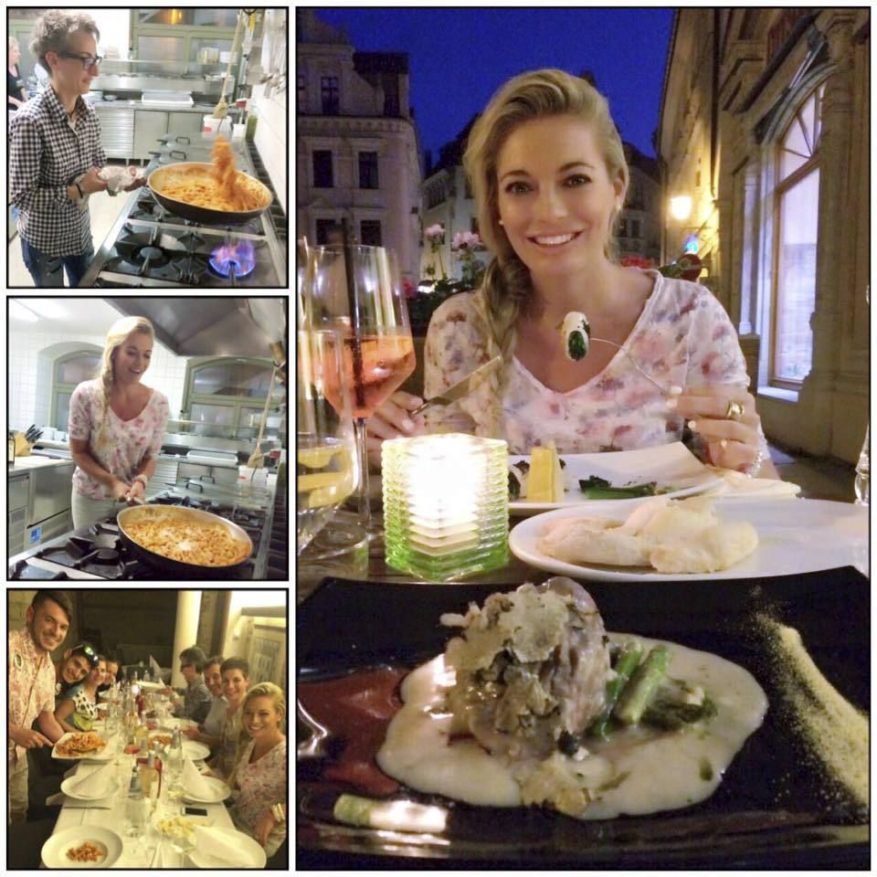 Natáčení v Itálii si užila u stolu i v kuchyni.