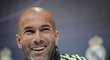 Trenér Realu Madrid Zinedine Zidane byl v dobré nálady