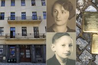 Tragický osud Židů: Přežila jen Evelína, bratra a rodiče zabili v Osvětimi. V Lazarské ulici je připomíná kámen