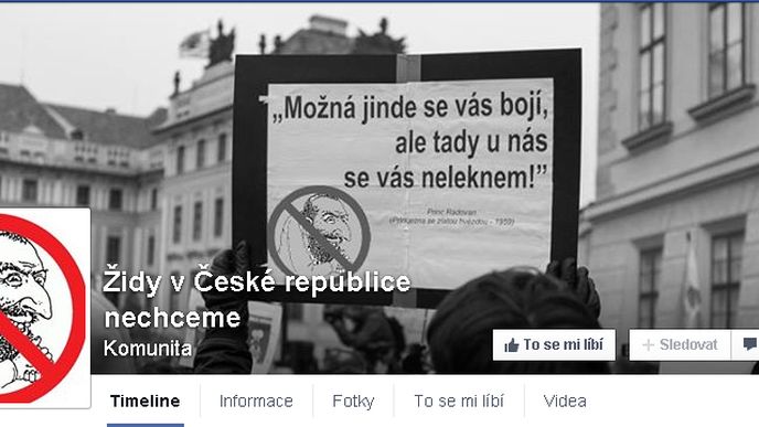 Trollové útočí: Založili facebookovou stránku Židy v ČR nechceme!
