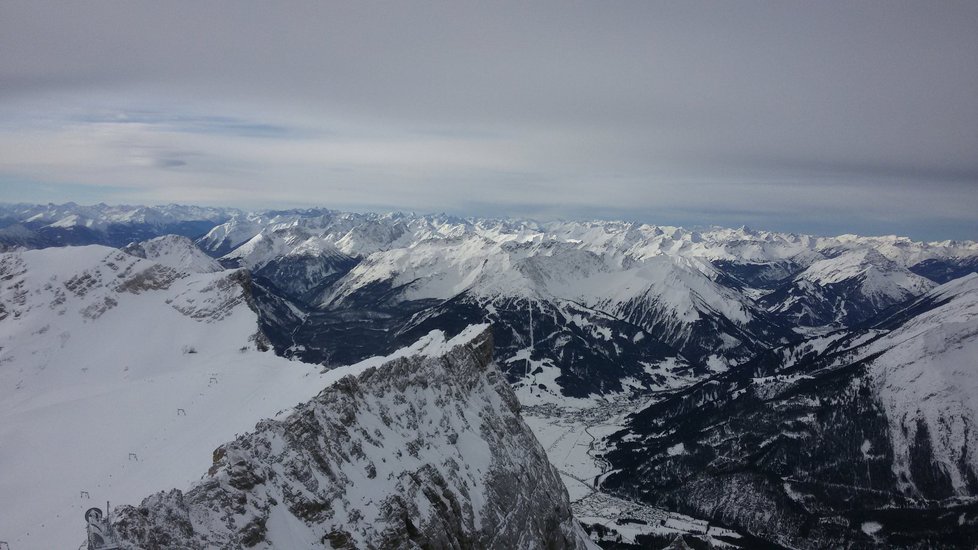 Výhled z Zugspitzu