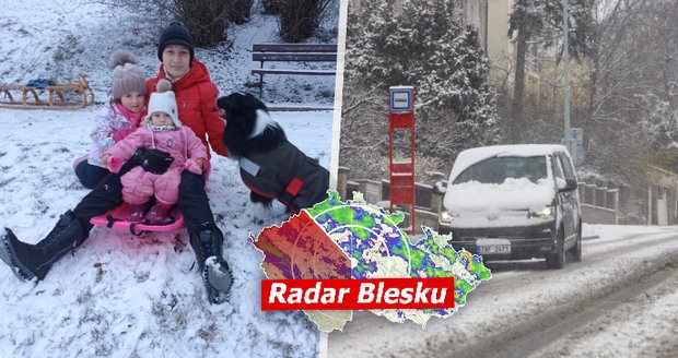 Další sníh a mráz až -10 °C míří do Česka, sledujte radar Blesku. A jak to vypadá na silnicích?