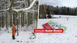 Sníh a námraza komplikuje dopravu v Česku! A Sněžku zasáhl orkán. Sledujte radar Blesku