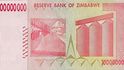 Stomilionová bankovka Zimbabwe vydaná v roce 2008