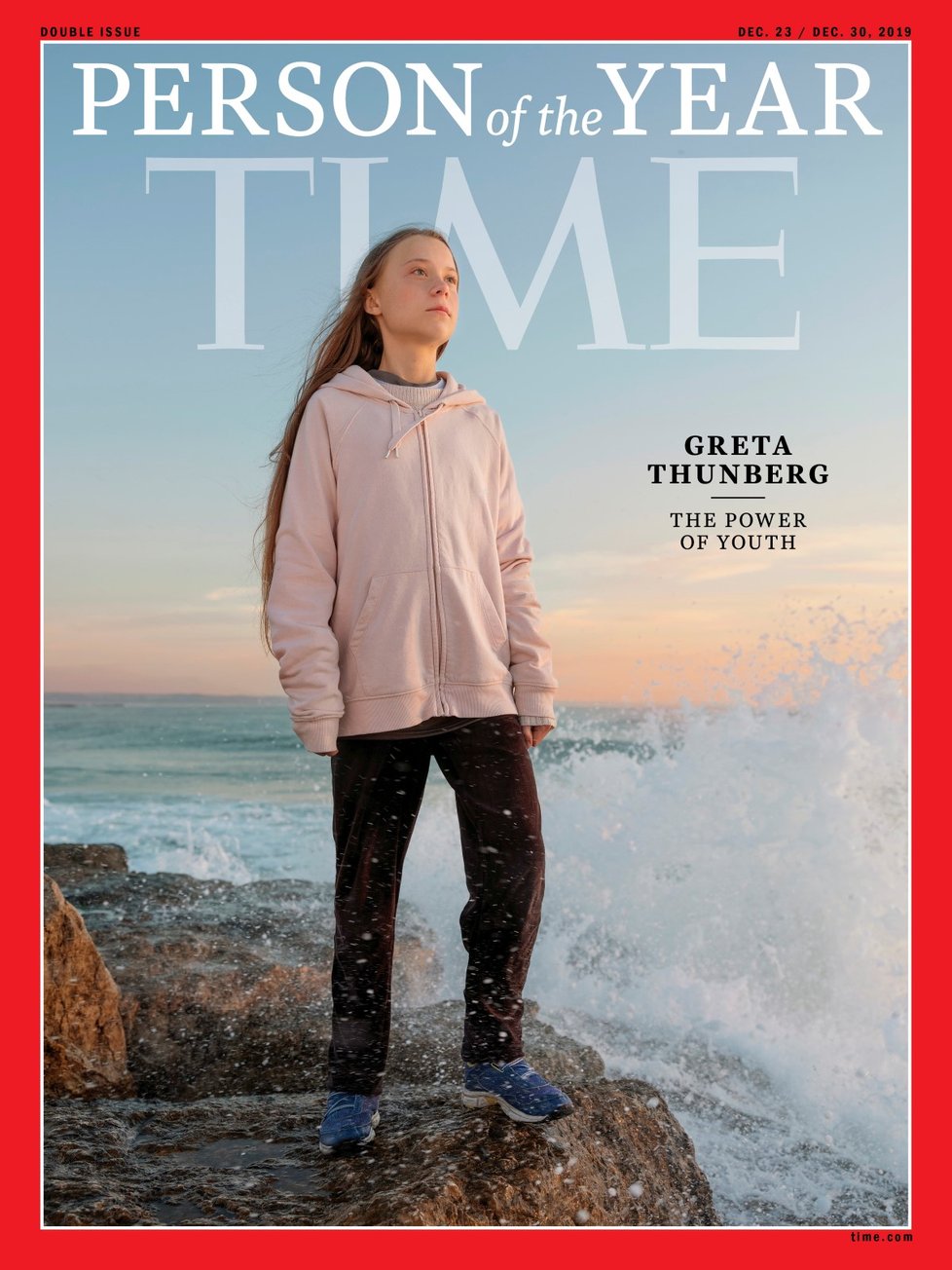 Aktivistka Greta Thunbergová se podle časopisu Time stala osobností roku.