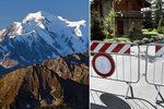 V alpském údolí Val Ferret, nad kterým se ledovec Mont Blancu nachází, se uzavřely kvůli bezpečnosti silnice.