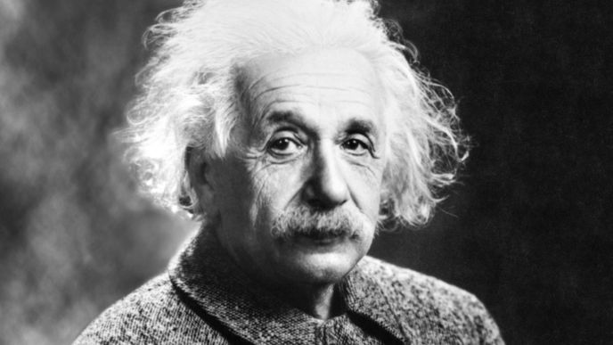 Albert Einstein a jeho pověstný rozcuchaný účes.