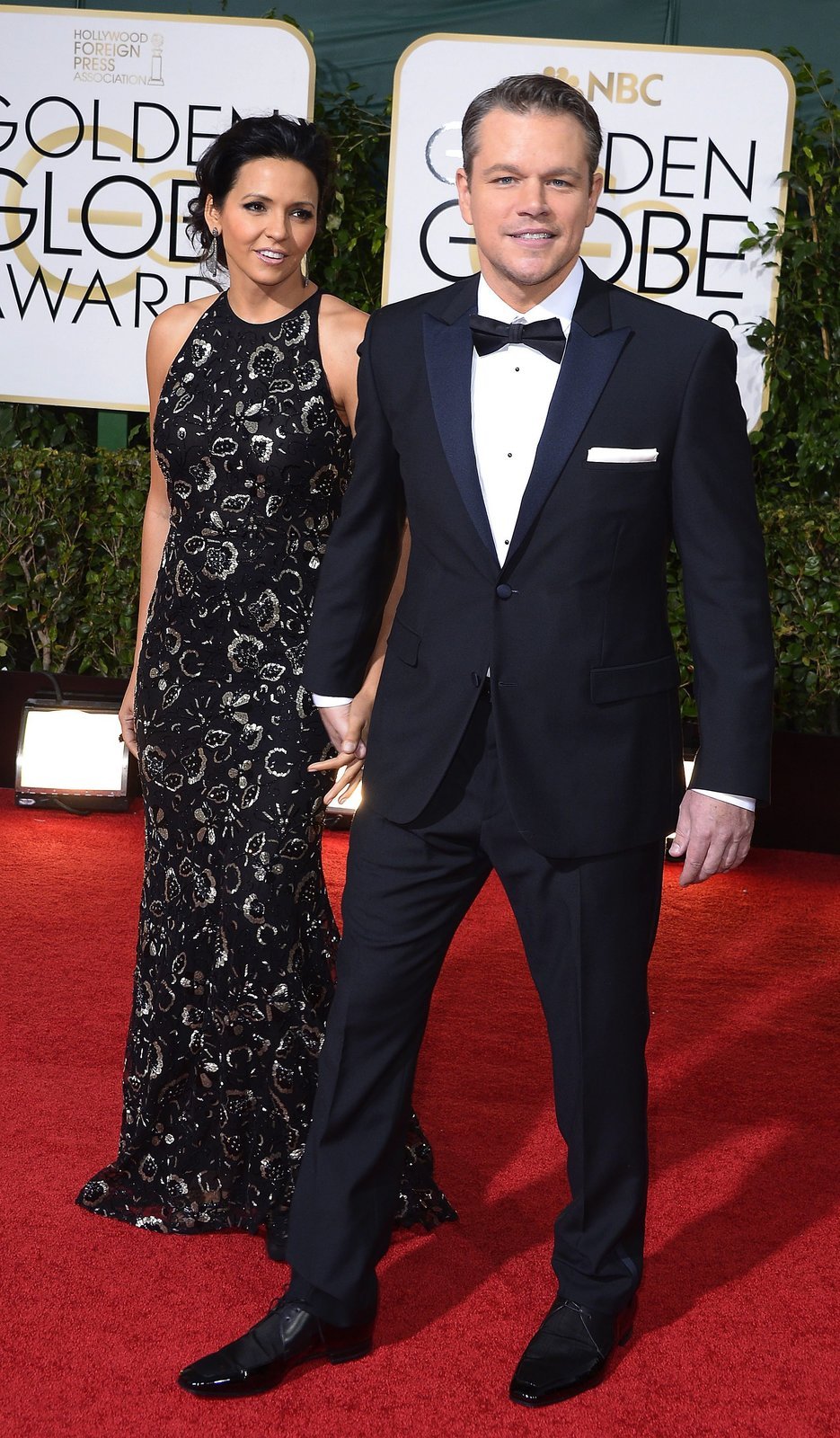 Matt Damon se svou manželkou Lucianou Bozan Barroso.