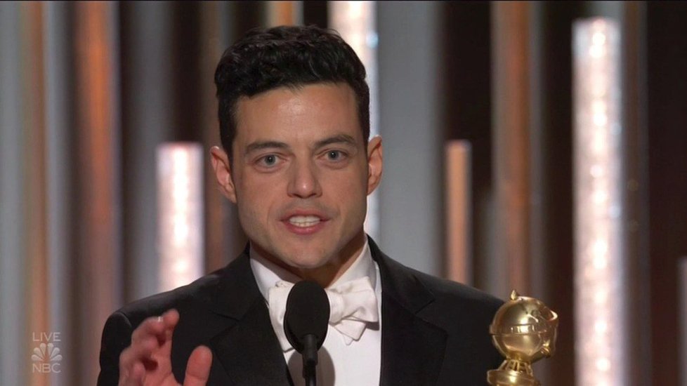 Rami Malek získal Zlatý Glóbus za Nejlepší mužskou roli Freddieho Mercuryho ve snímku Bohemian Rhapsody.