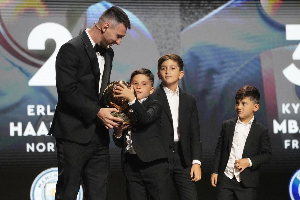 Lionel Messi se svými syny