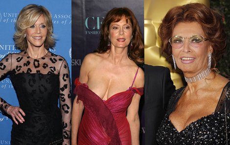 Zleva Jane Fonda (75), Susan Sarandon (67) a Sophia Loren (79)