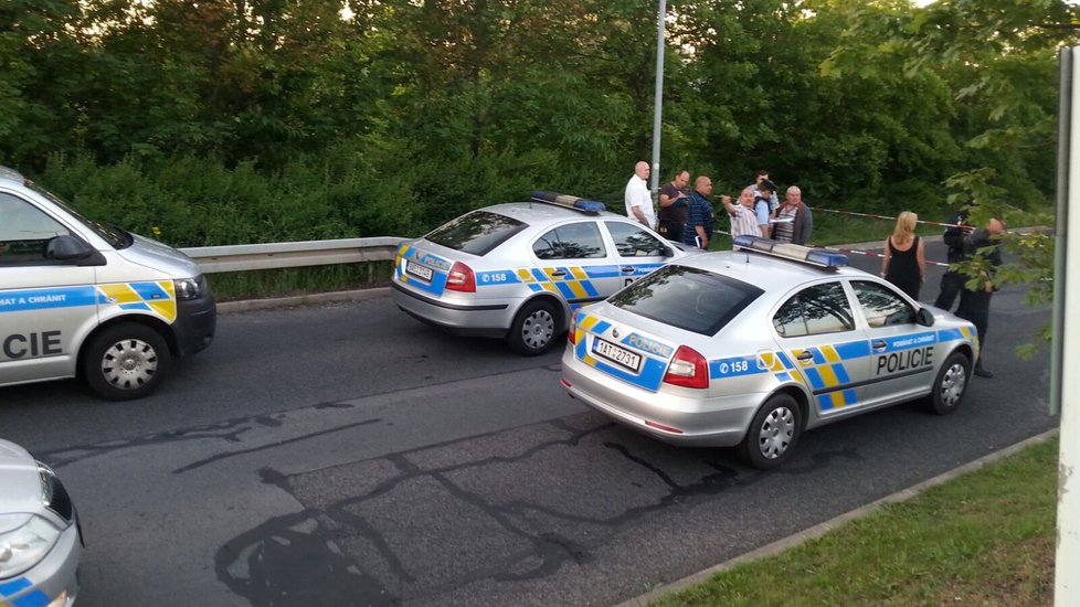 Na Zličín se okamžitě sjelo několik policejních vozů.