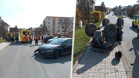 Děsivá nehoda ve Zlíně: Čtyřkolka zavalila řidiče!