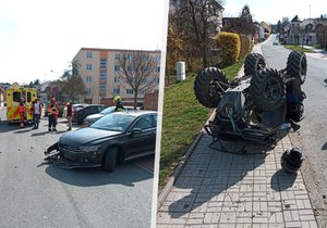 Děsivá nehoda ve Zlíně: Čtyřkolka zavalila řidiče!