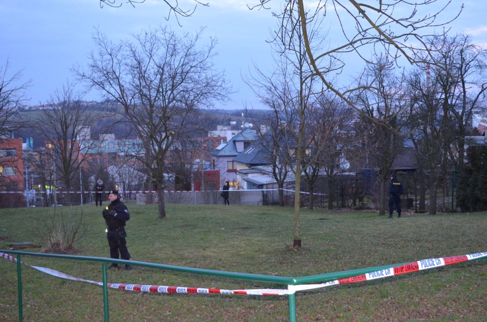 Policie opáskovala široký prostor okolo domu.