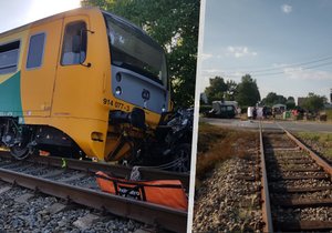 Tragická srážka vlaku a osobního automobilu.