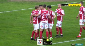 SESTŘIH: Zlín - Pardubice 0:4. Kanonáda hostí, dva góly dali Cadu s Hufem