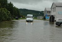 Zlín trápí voda, hladiny řek se zvyšují