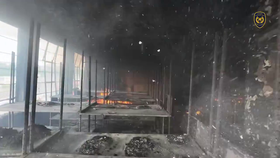 Obraz totální zkázy po požáru ve Zlíně