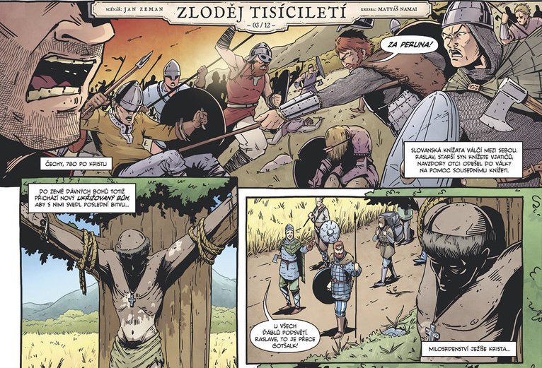 Dobrodružný komiks Zloděj tisíciletí na webu ábíčka