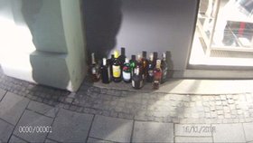 Alkohol, který chmatáci ukradli v centru Brna.