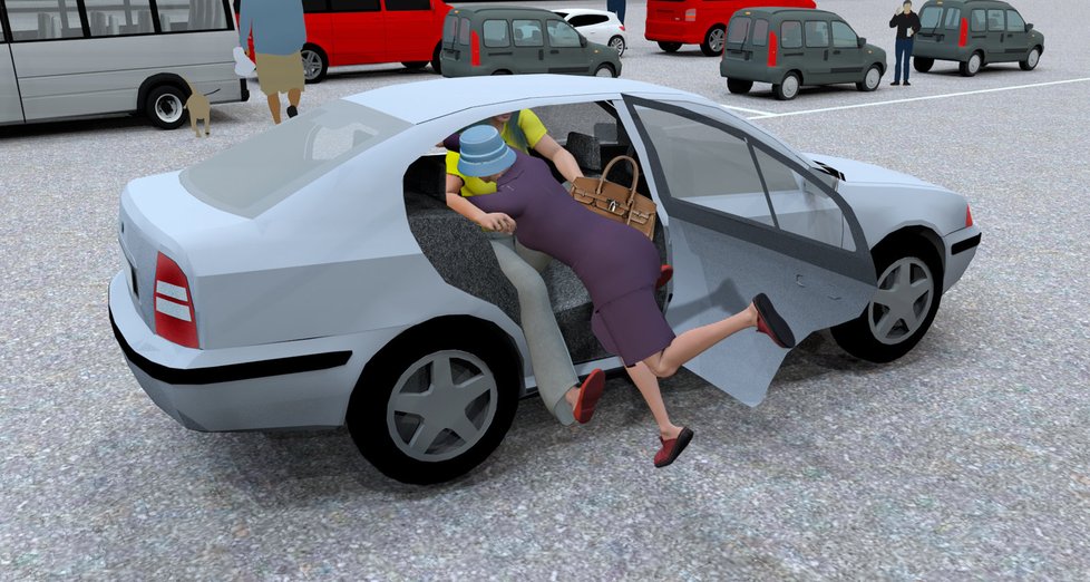 Paní Jarmila se za zlodějkou vrhla do auta