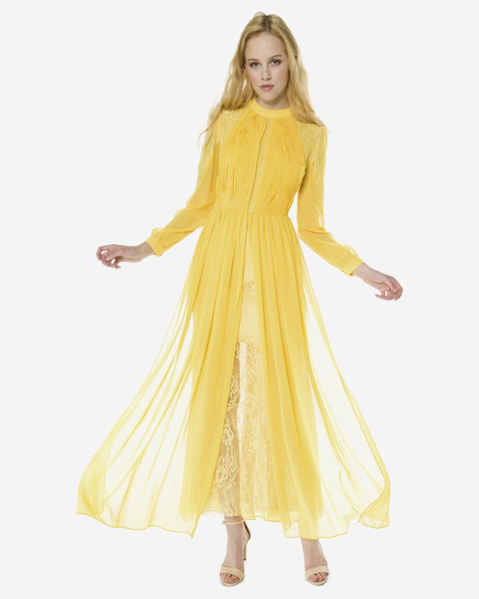 Dlouhé žluté šaty, Silvian Heach, bibloo.cz, 4799 Kč
