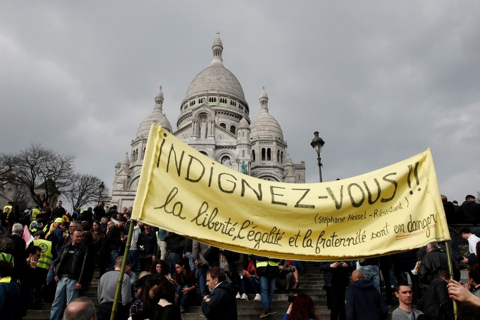 Ve Francii pokračovaly protesty žlutých vest. (23.3.2019)